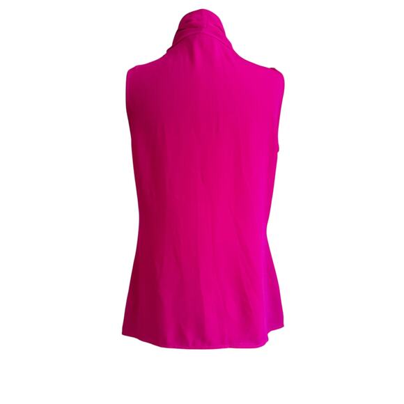 Banana Republic Fuchsia Pink V-neck Sleeveless Blouse Women's Top Size 2 | 26-34 - Picture 2 of 6